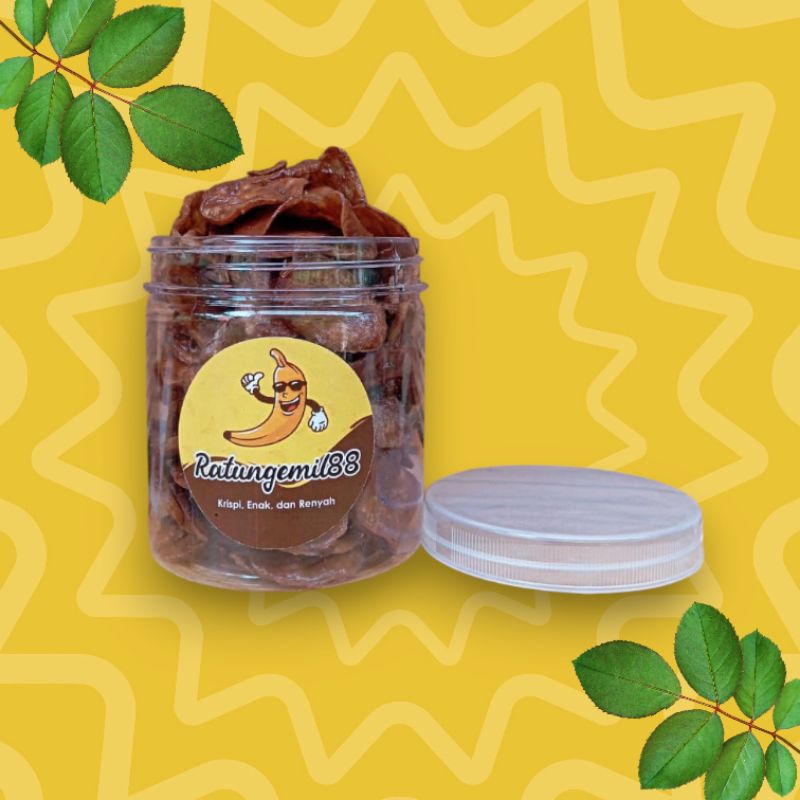 

Keripik Pisang Coklat Lumer / Keripik Pisang Lumer Toples 500ml