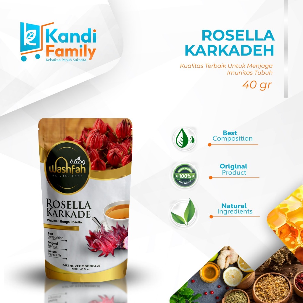 

Herbal Teh Bunga Rosella Karkade Premium Tradisional Isi 20 Bag