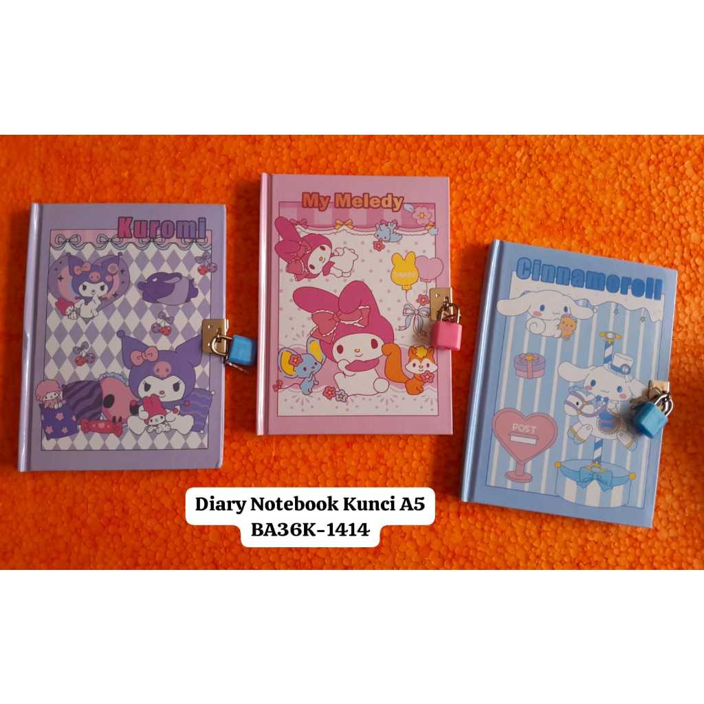 

DIARY NOTEBOOLK FANCY KARTER LUCU DENGAN GEMBOK & KUNCI/ CINNAMOROLL DAN SANRIO