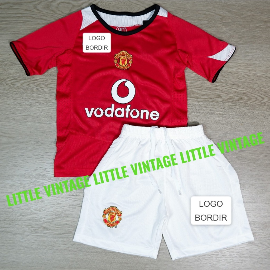 1 SET SETELAN JERSEY RETRO ANAK ANAK MU HOME 2004 2005 04 05 - BAJU BOLA KIDS - CELANA BOLA ANAK ANA