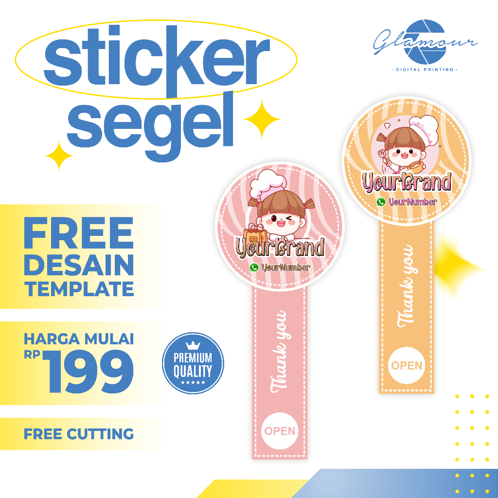 

Cetak Stiker Segel Botol Custom / Stiker Segel Toples / Kue Kering Kemasan Makanan