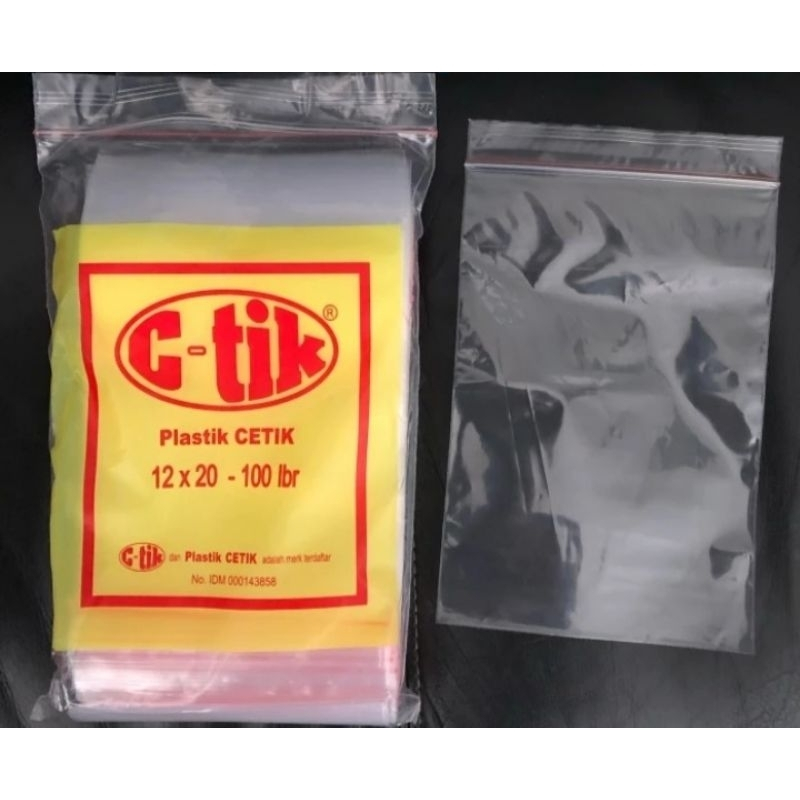 PLASTIK KLIP CETIK 12x20 / PLASTIK SAMBEL / KLIP C-TIK 12x20 CM