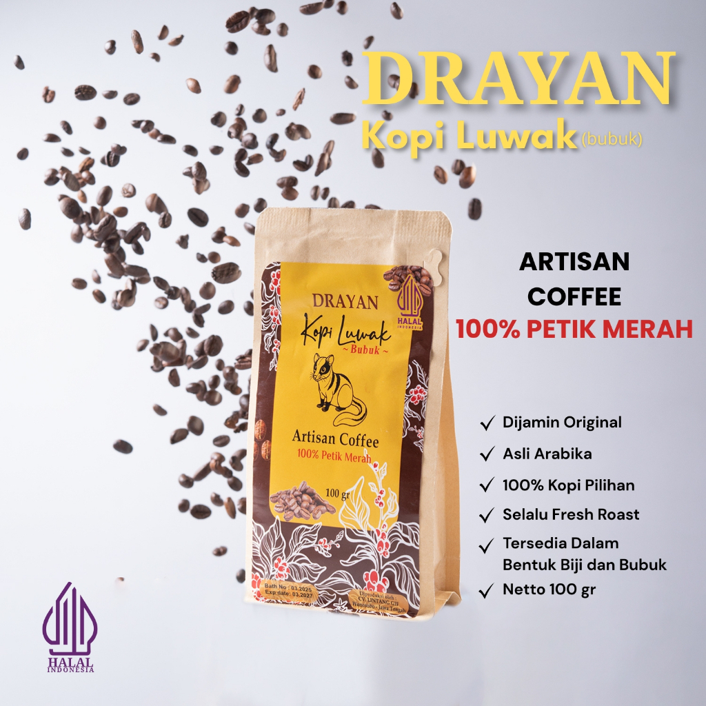 

Kopi Luwak DRAYAN 100% Petik Merah