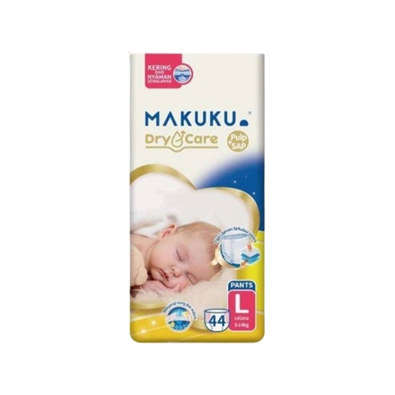 pempers Makuku Dry Care Perekat (Nb38/Nb54) dan pants (M30/M48/L28/L44/XL24/XL36/XXL22/XXL34)