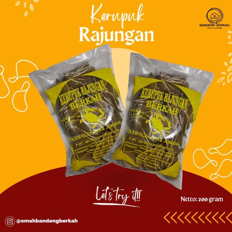 

Kerupuk Rajungan Mentah 200gram OLEH-OLEH KHAS JUWANA PATI