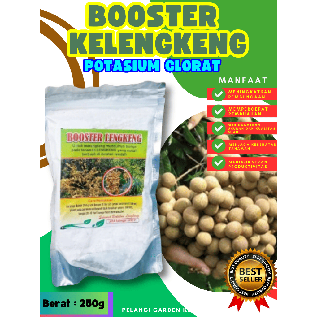 KUALITAS TERBAIK  Booster Buah Kelengkeng Murni 1Kg, Booster Buah Kelengkeng Merah