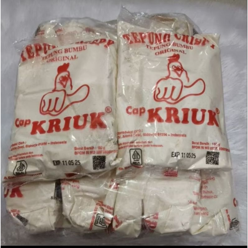 

Tepung Bumbu Crispy kriuk 150g 1pak isi 10pcs