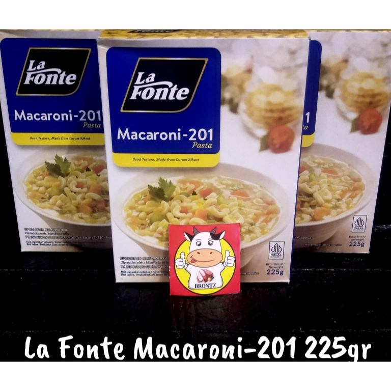 

LA FONTE MACARONI 201 KEMASAN 225GR-BAHAN POKOK-PASTA