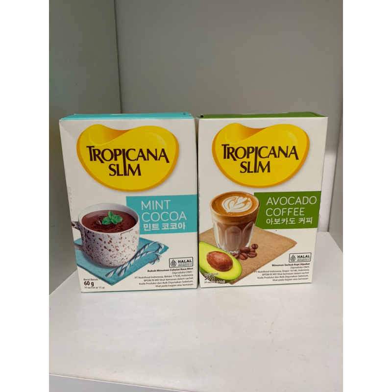 

Tropicana Slim Mint Cocoa / Avocado Coffe isi 4 sachet