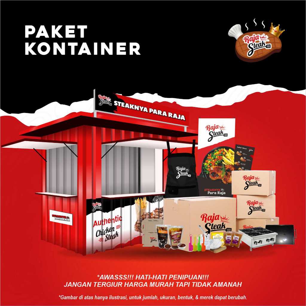 

Paket Usaha Steak Ayam Kekinian - Paket Kontainer