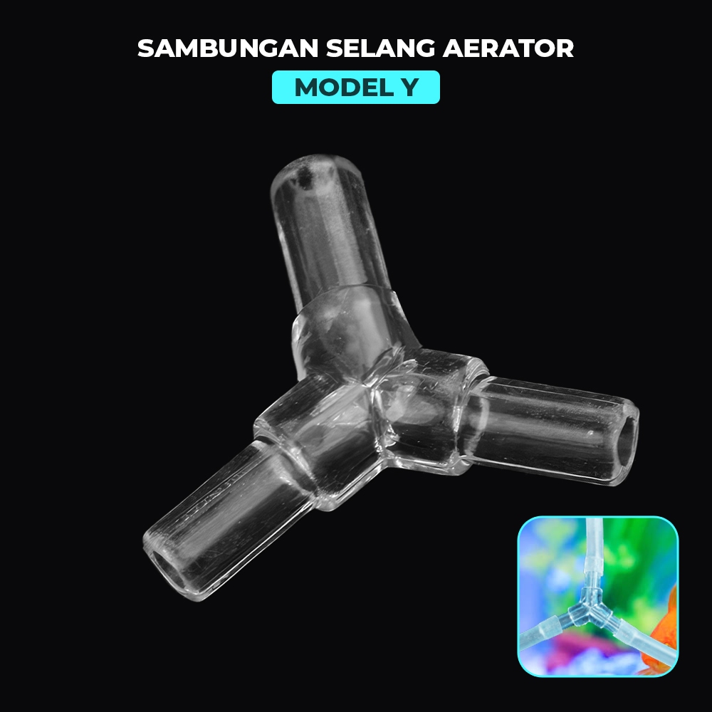 Sambungan Selang Aerator Bercabang Mini Untuk Akuarium dan Aquascape