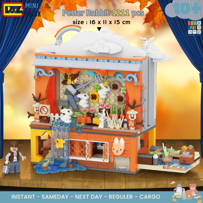 LOZ Peter Rabbit 1211 pcs - mini birck block tema petter rabit