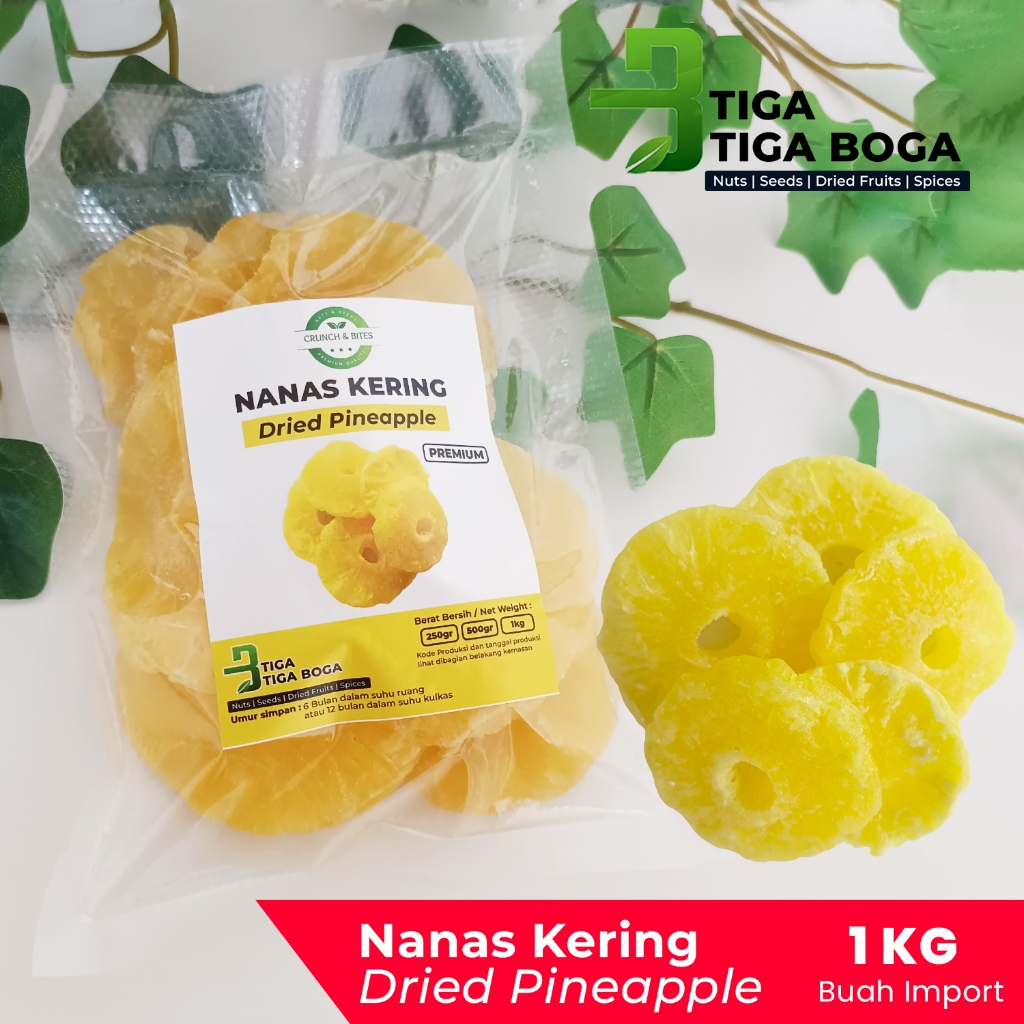 

Buah Nanas Kering 1 Kg / Dried Pineapple Fruit Quality Import