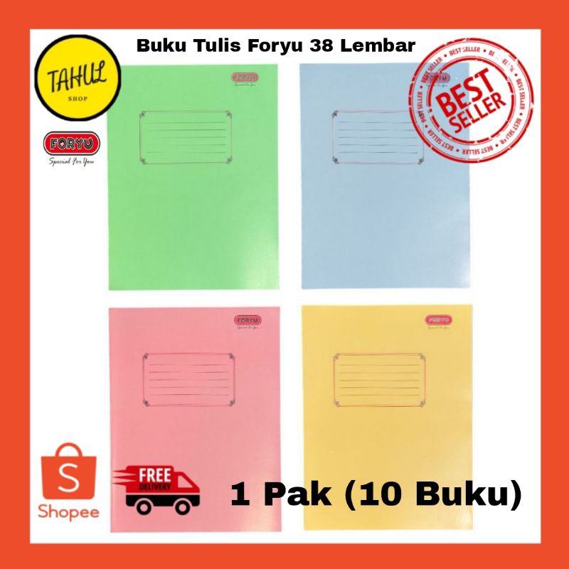 

1 Pak (10 Buku) !!! Buku tulis FORYU 38 Lembar buku tulis kwarto murah kualitas bagus