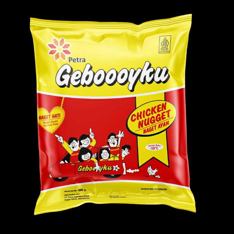 

Frozen food - chicken nugget geboooyku 500g by pasar Tasik online
