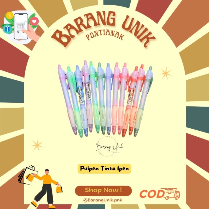 

PULPEN BOLPOIN TINTA IPEN 12PCS LUSINAN