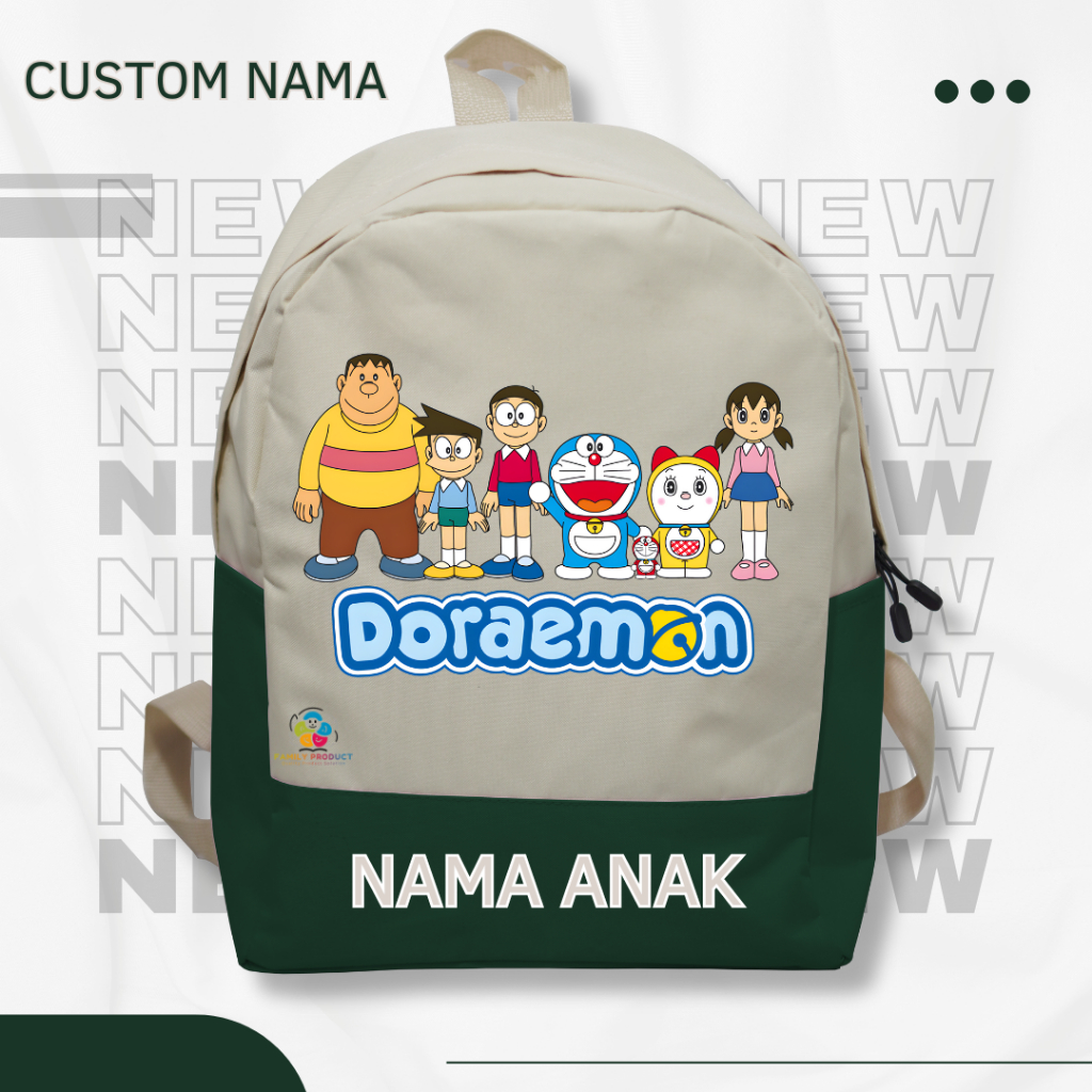 Tas Ransel Backpack Anak Doraemon / Tas Sekolah Doraemon Anak (FREE NAMA)