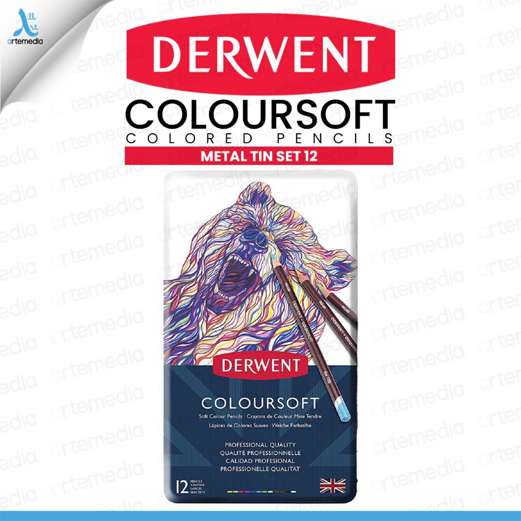 

Derwent Coloursoft Pencil Color Pensil Warna Set 12