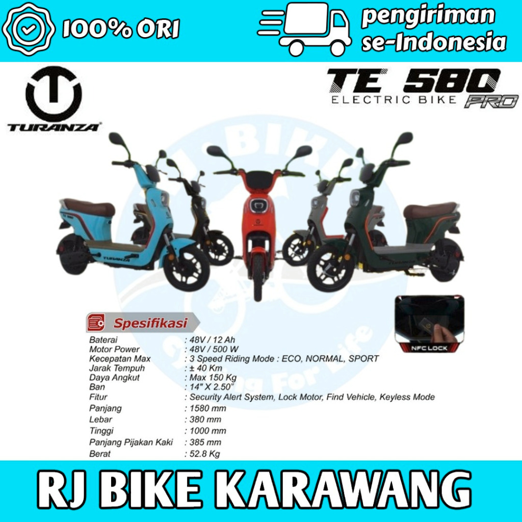 Sepeda Listrik Turanza TE 580 Garansi Resmi