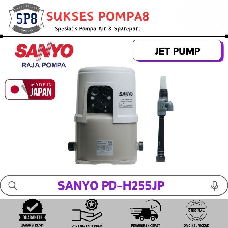 Pompa Air SANYO PD-H255 JP Otomatis (ORI JAPAN) / Pompa Air Jet Pump