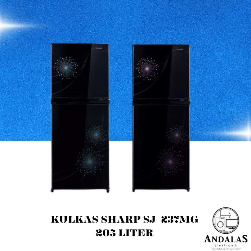 KULKAS SHARP SJ237MG SJ-237MG LEMARI ES 2 PINTU SJ 237 MG 187LITER 130WATT 237MG