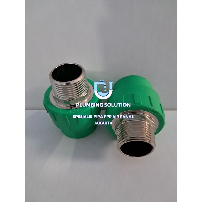 Sok Drat Luar 1 PPR/Male Thread Joint  1 Inch 32mm PPR Rucika Kelen Green