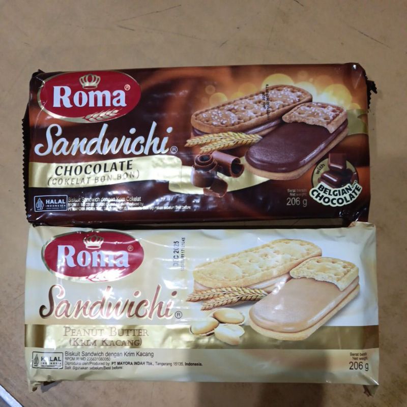 

Roma Sandwich Peanut Butter Krim Kacang / Chocolate Bon Bon