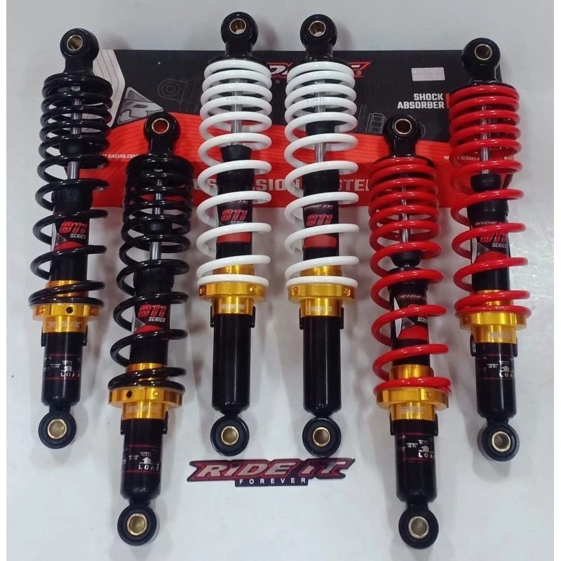 Shock / Skok Belakang Ride It 811 Bebek 280 320 340 / RI 811 Merah dan Hitam Non Tabung