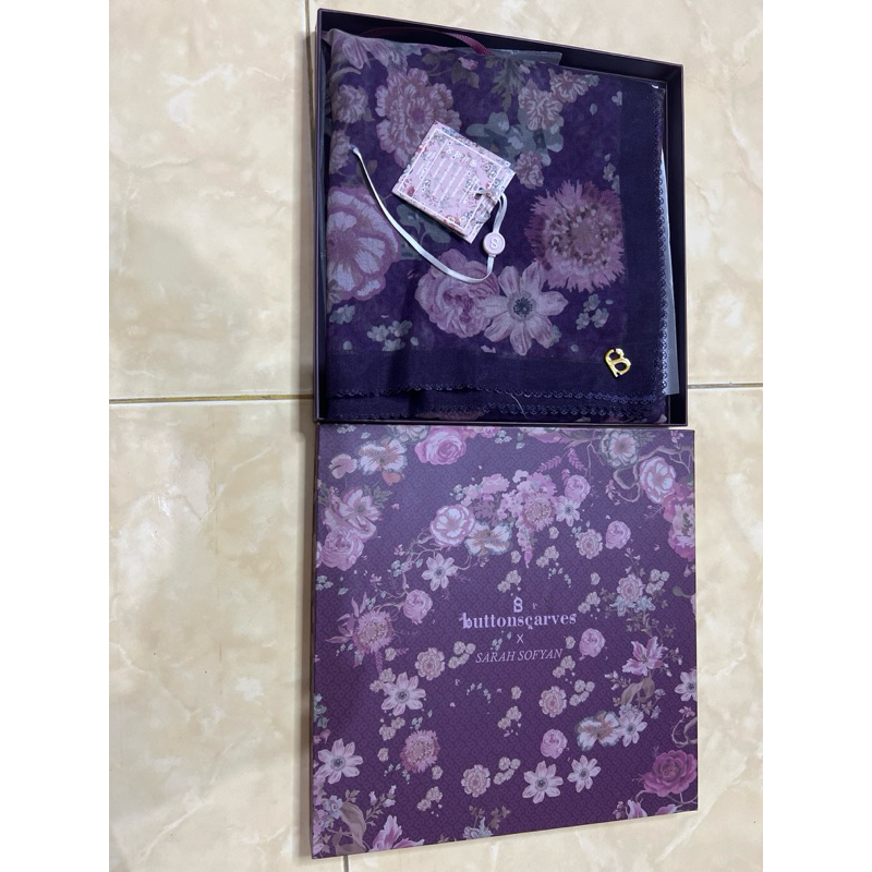 PL hijab Buttonscarves series Blume warna vintage purple Like new tanpa rijeck n tanpa bekas jarum p