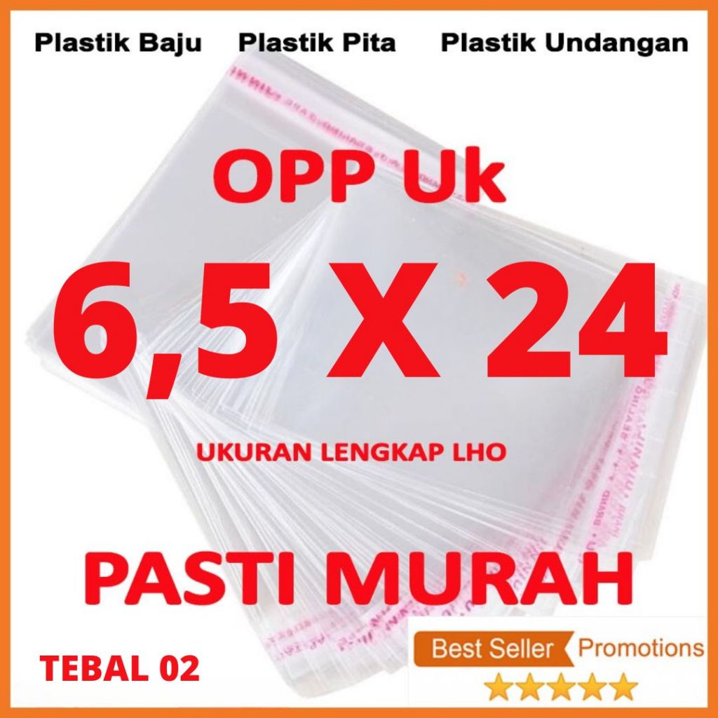 

[02] OPP LEM PLASTIK KACA 6,5 X 24 DVD,Bakery,Undangan,Roti,Amplop,Angpao (Isi 100 Lembar)