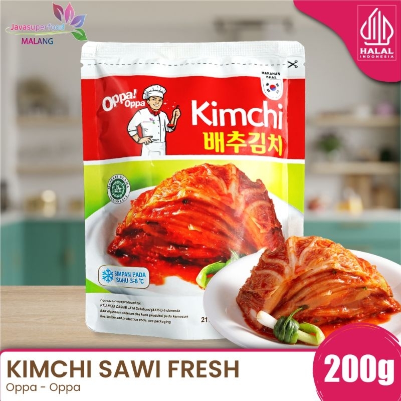 

KIMCHI Sawi Fresh / Kimchi Halal / Kimchi Korea 200g - Makanan Korea