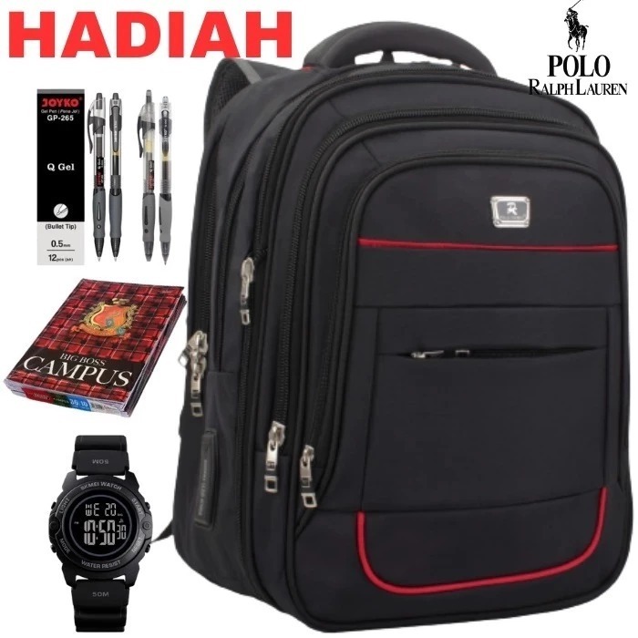 Terlaris Tas Ransel Kuliah Pria/Tas polo Anak Sekolah SD SMP SMK Backpack Laptop