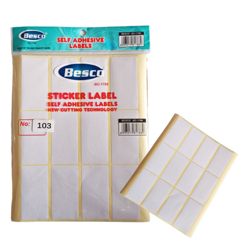 

Label Putih Besco No.103/Label Undangan/Label Kertas/Label Murah isi 7 lembar