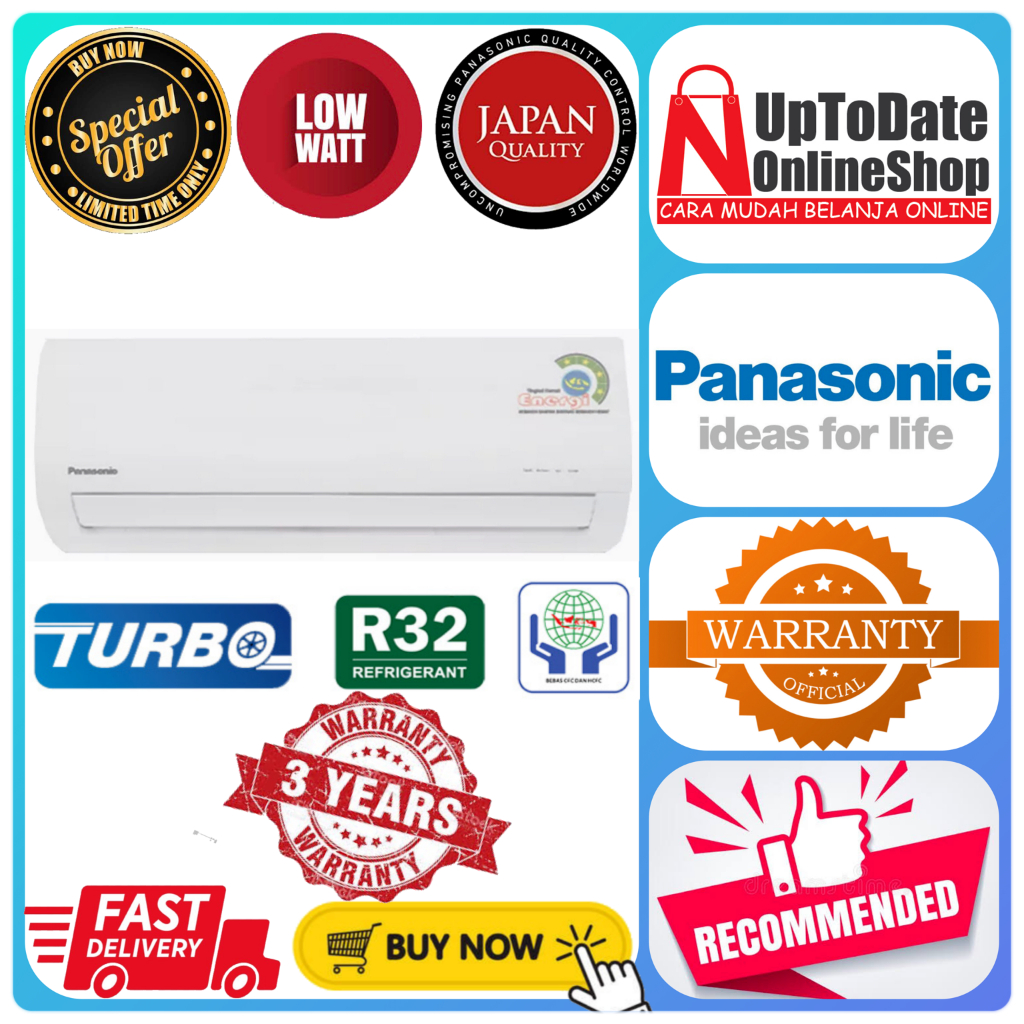 AC PANASONIC ZN7YKP ZN 7YKP ZN-7YKP STANDARD 3/4PK TURBO COOLING LOW WATT 0.75 PK AC PANASONIC NON I