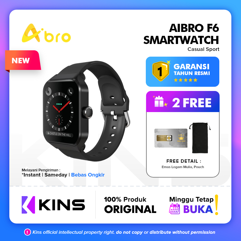 AIBRO Smartwatch F6 | NFC Support | Hi-Fi Sound Music | Bluetooth Call Android IOS