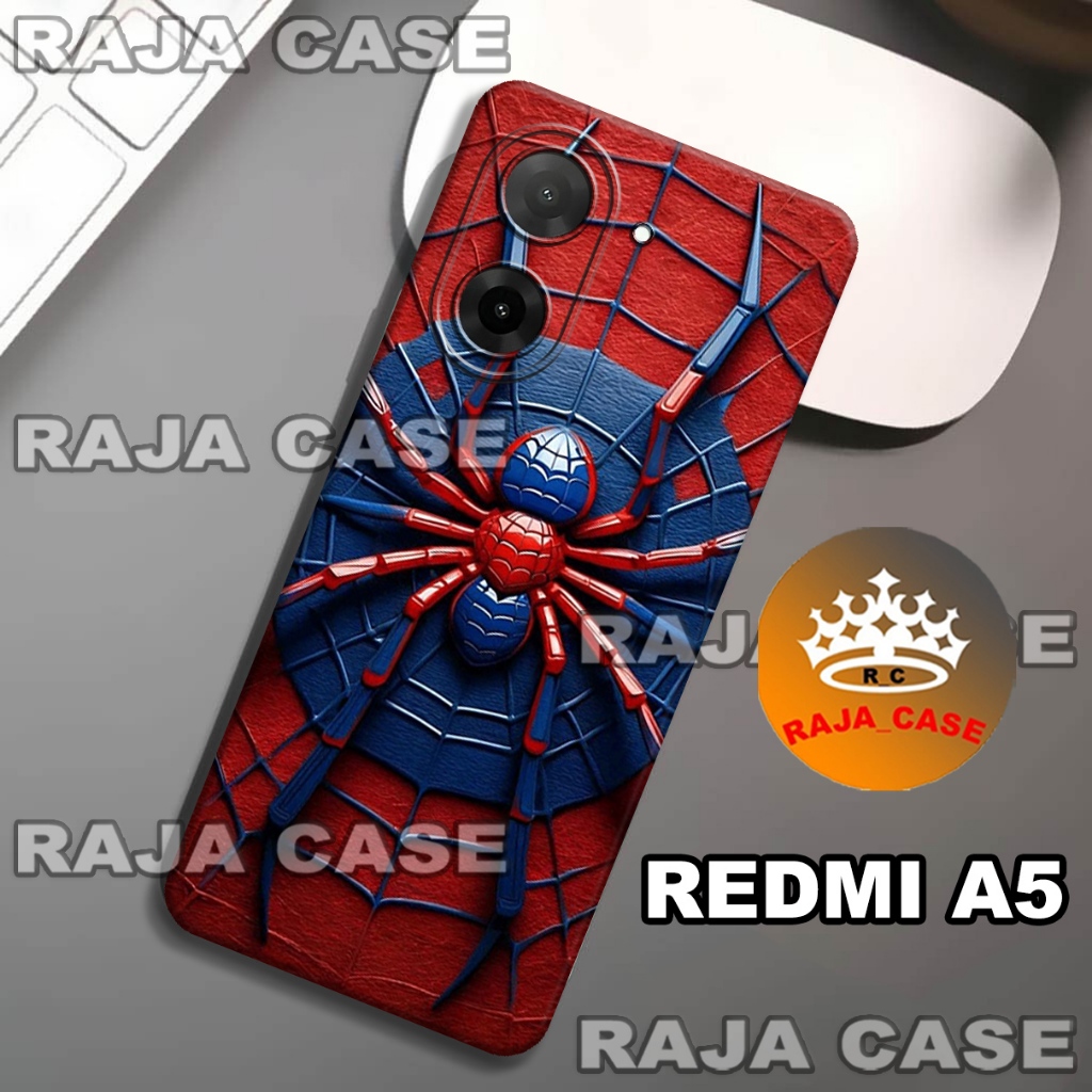 Rc23/Softase karet REDMI A5 - Motif Spiderman  - Case Hp REDMI A5  - Casing REDMI A5   - Silikon RED