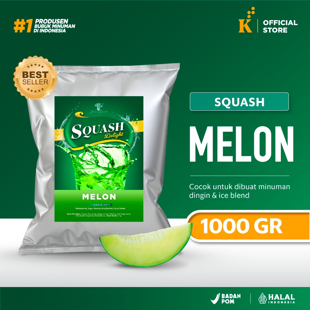 

Bubuk Minuman Bubble Powder Drink Rasa Squash Melon Javaland 1 kg