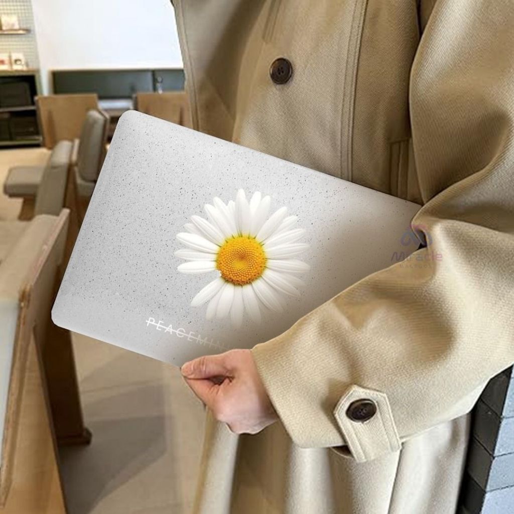 Case MacBook Clear Glitter Flower Peaceminusone Kpop GD G Dragon with Keyboard Case / Bening /