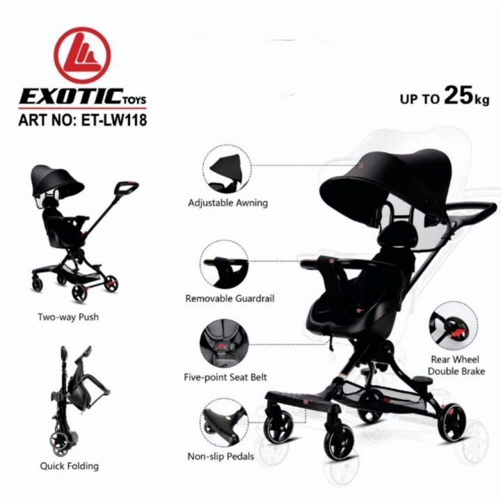 STROLER BAYI EXOTIC MAGIC STROLLER LW118 (EGG) MIX