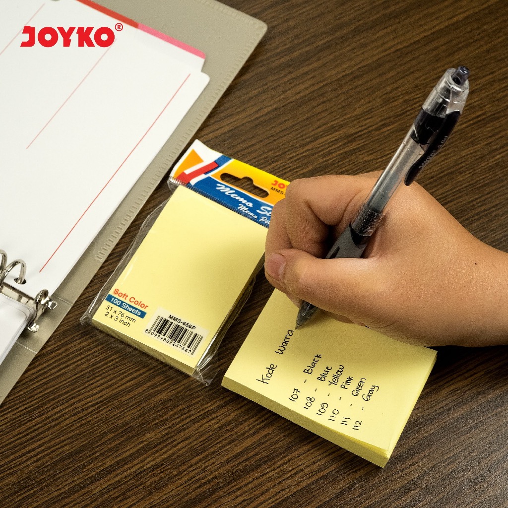

JOYKO Memo Stick Soft Yellow MMS-656P Sticky Note / Memo Tempel