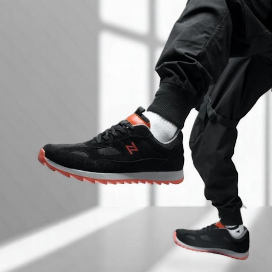 NAZREAL BALMAIN BLACK Sepatu Sneakers Casual Pria