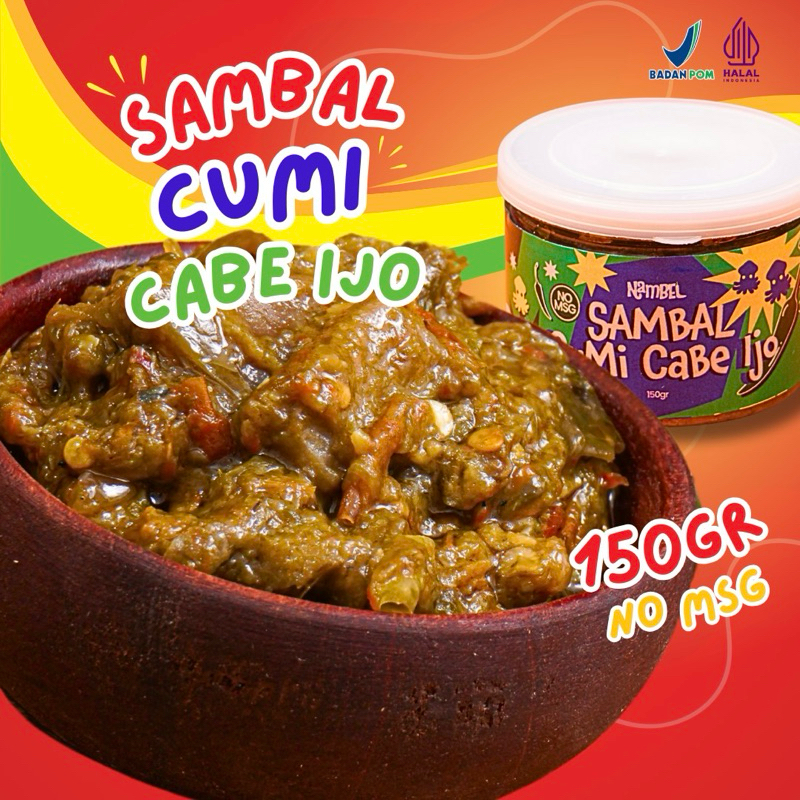 

Nambel - Sambal Cumi Cabe Ijo - NO MSG - Sambal Lauk