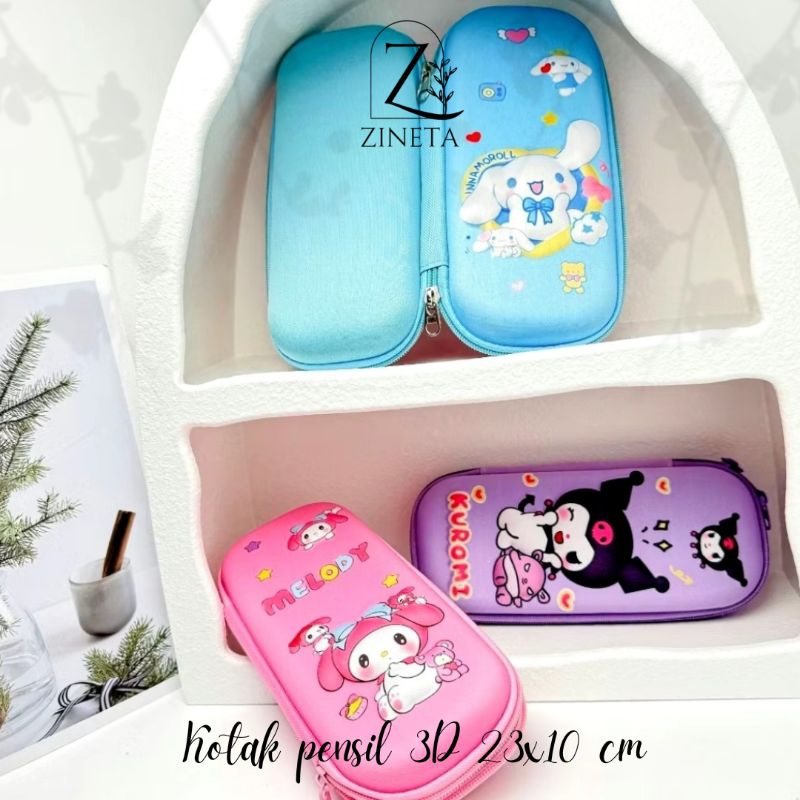 

Zineta - Kotak Pensil 3D 23x10 Sanrio Kuromi Melody Cinnamorol - Tempat Pensil - Alat Sekolah - Aksesoris Sekolah Anak