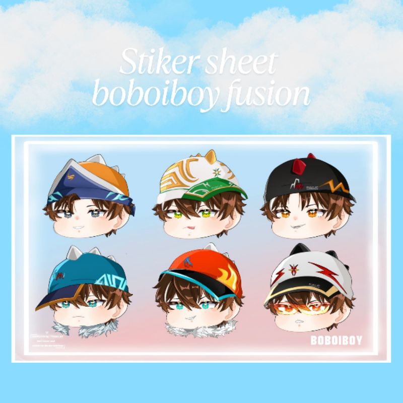 Stiker sheet Boboiboy fusion