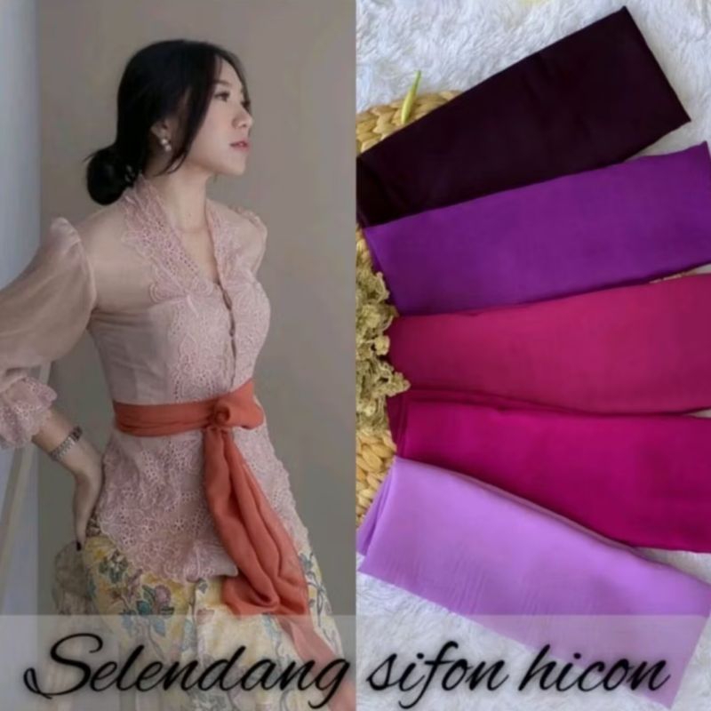 Selendang Kebaya Selendang sifon