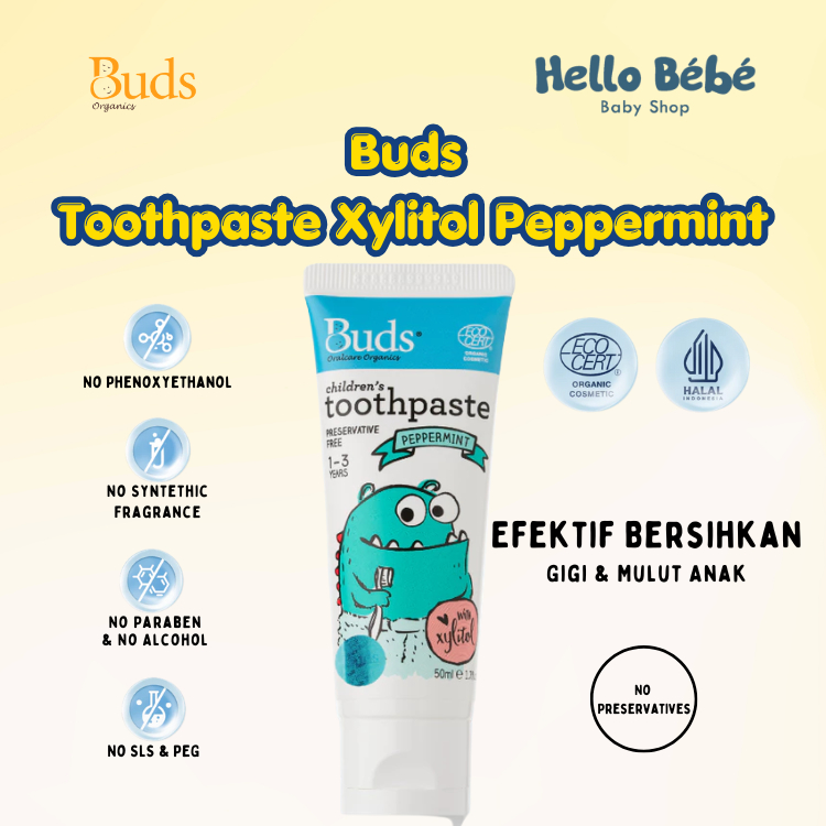 Organic Buds Toothpaste 1-3 Year Peppermint