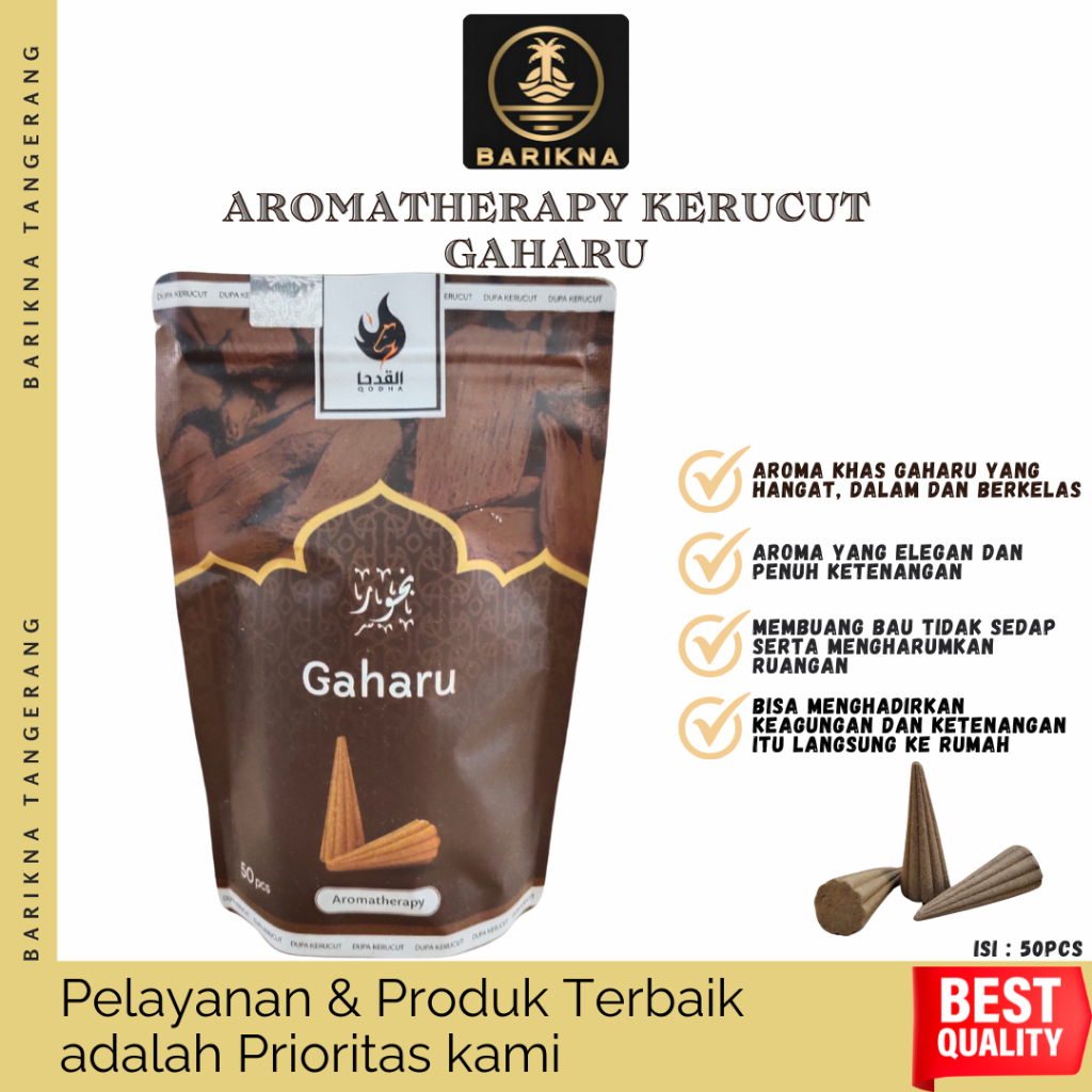 BUKHUR/ BUKHUR GAHARU/ BUKHUR AROMATHERAPY/ DUPA KERUCUT 50 PCS