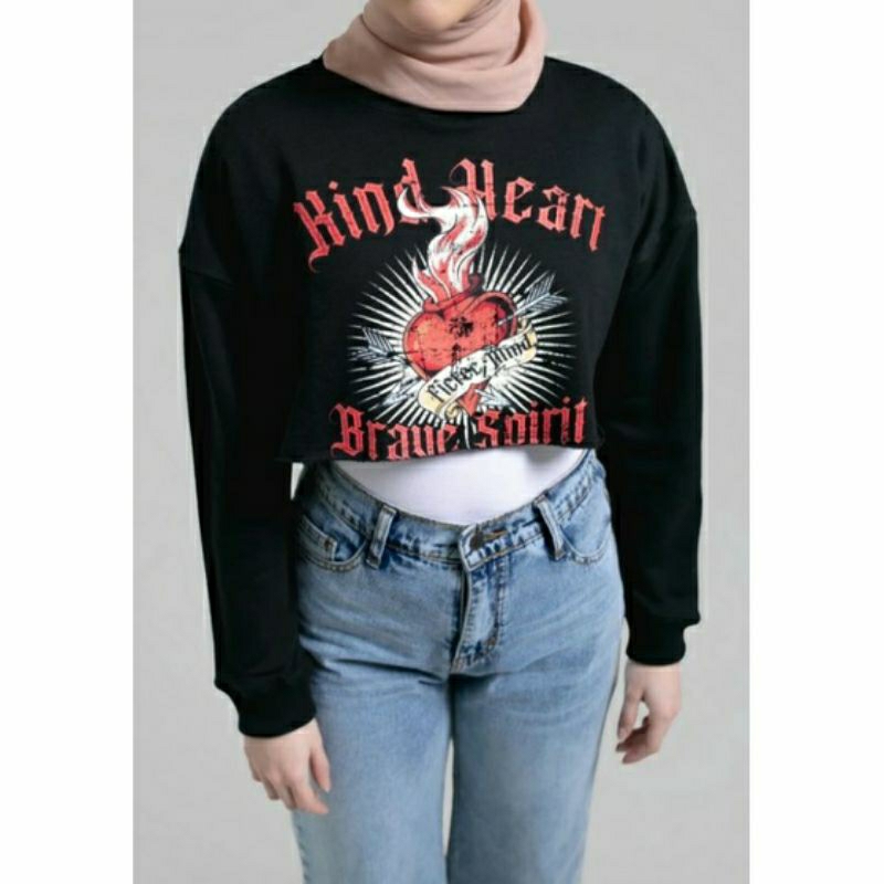 sweater greenlight wanita terbaru original // croptop oversized