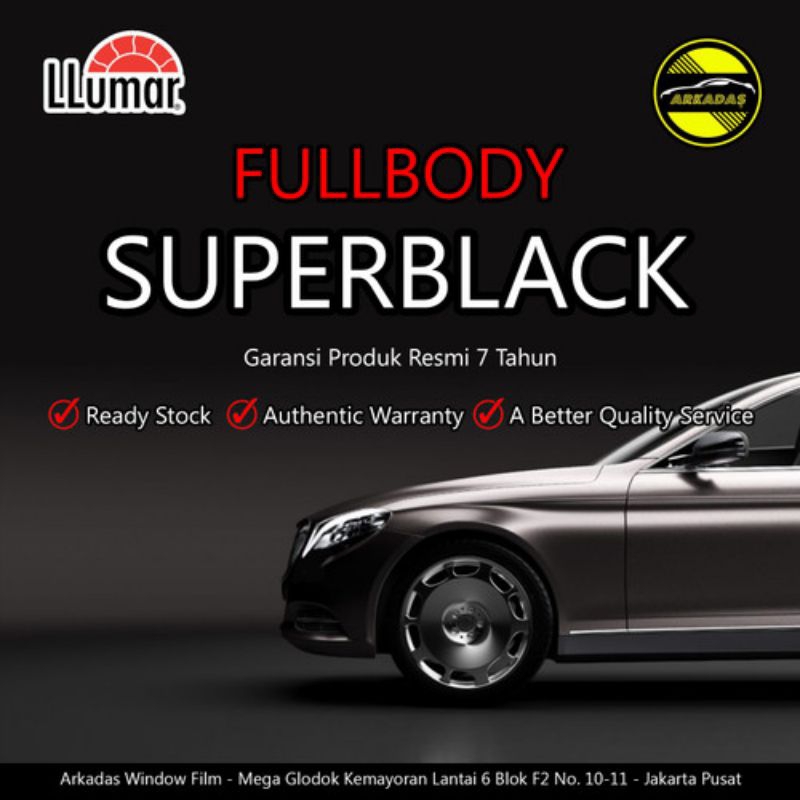 LLUMAR SUPERBLACK ORIGINAL kaca film mobil kaca depan