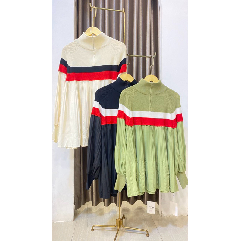 Knitted Plisket Blouse / Fashion Import Bangkok
